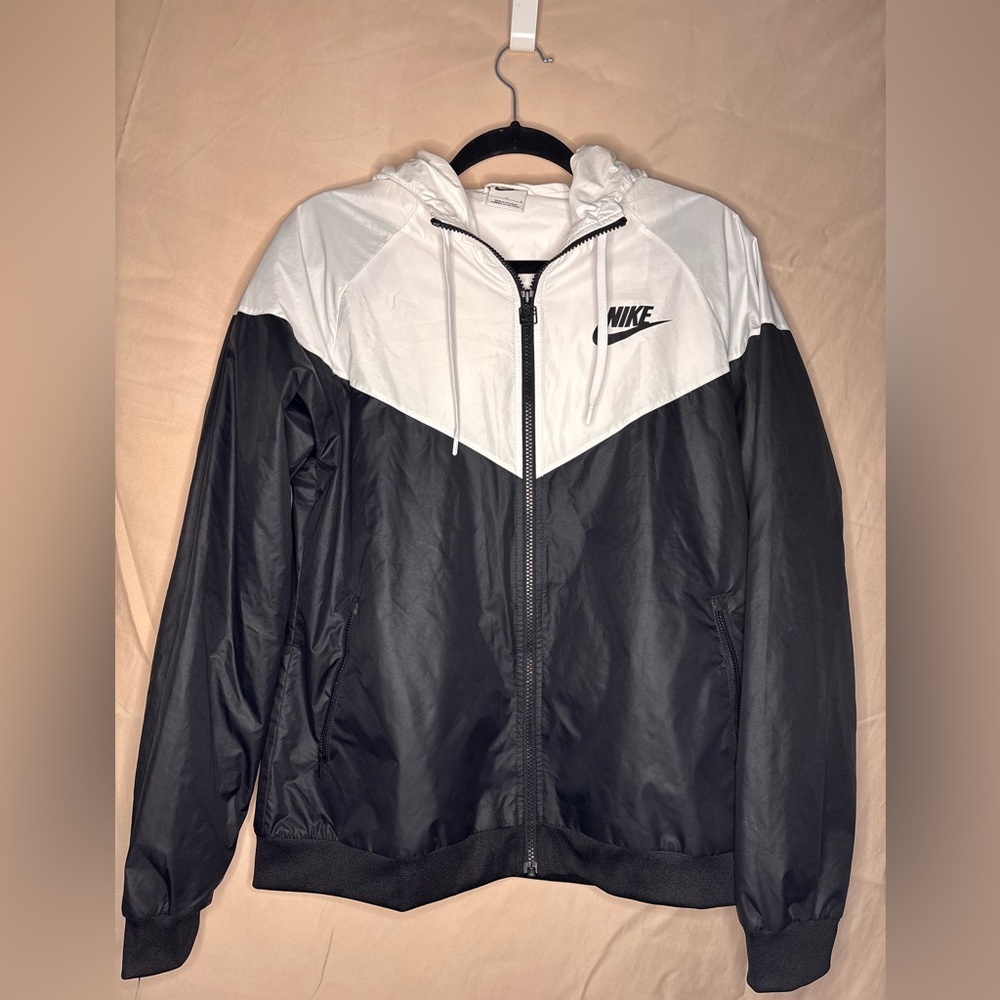 Nike White Jacket with Black Logo
